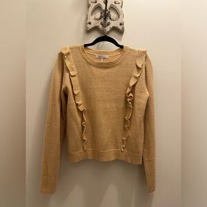 BCBG Ruffle long Sleeve Sweater size small